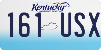 KY license plate 161USX