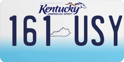 KY license plate 161USY