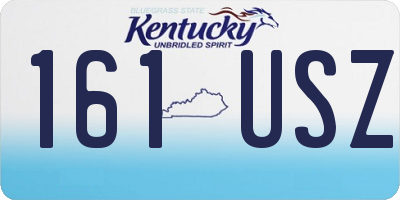KY license plate 161USZ
