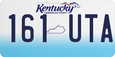 KY license plate 161UTA