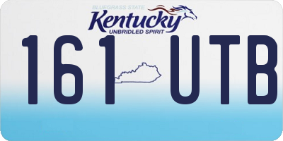 KY license plate 161UTB