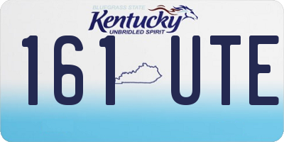 KY license plate 161UTE