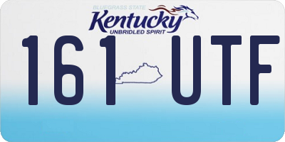 KY license plate 161UTF