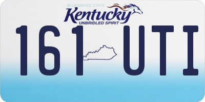 KY license plate 161UTI