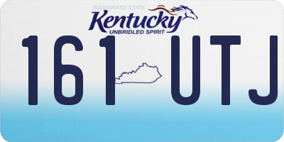 KY license plate 161UTJ
