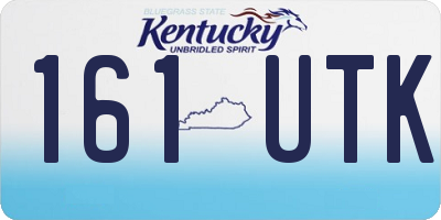 KY license plate 161UTK