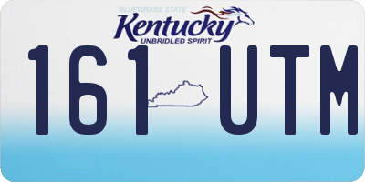 KY license plate 161UTM