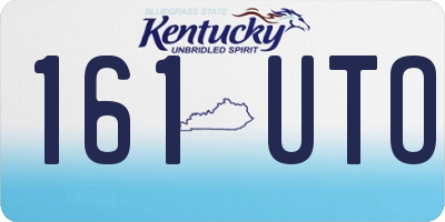 KY license plate 161UTO