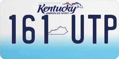 KY license plate 161UTP