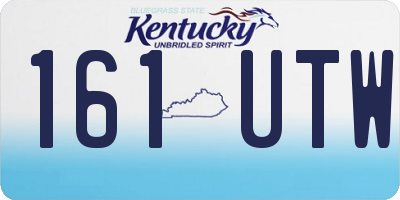 KY license plate 161UTW