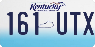 KY license plate 161UTX