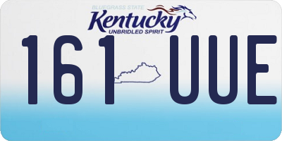 KY license plate 161UUE