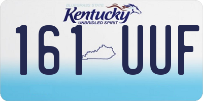 KY license plate 161UUF