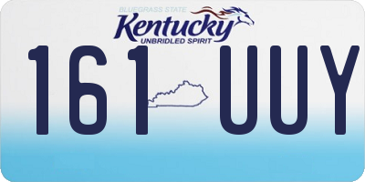KY license plate 161UUY