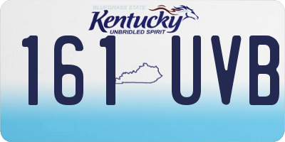KY license plate 161UVB