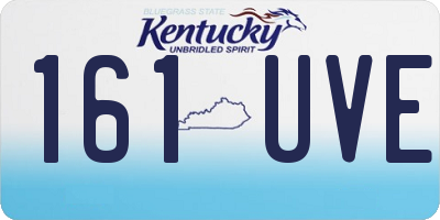 KY license plate 161UVE