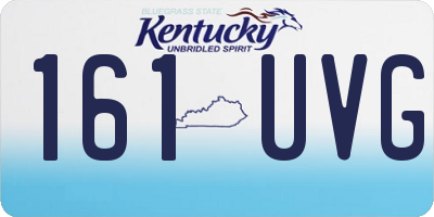 KY license plate 161UVG