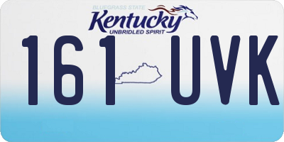 KY license plate 161UVK