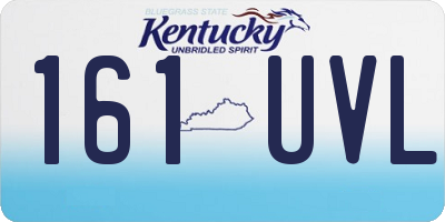 KY license plate 161UVL