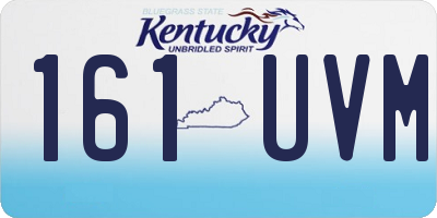 KY license plate 161UVM