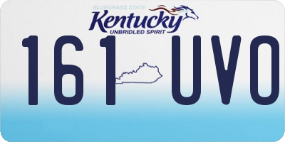 KY license plate 161UVO