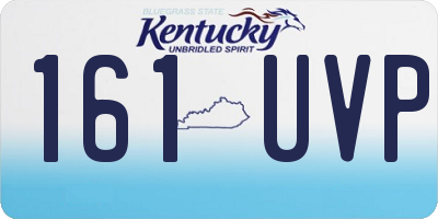 KY license plate 161UVP