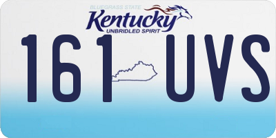 KY license plate 161UVS