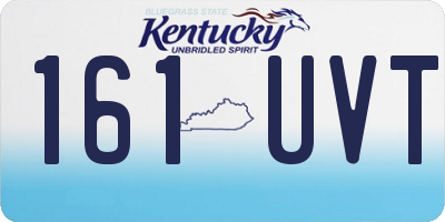 KY license plate 161UVT