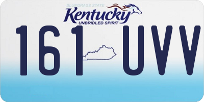 KY license plate 161UVV