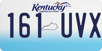 KY license plate 161UVX