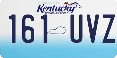 KY license plate 161UVZ
