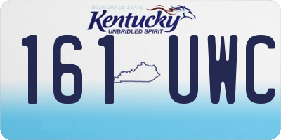 KY license plate 161UWC
