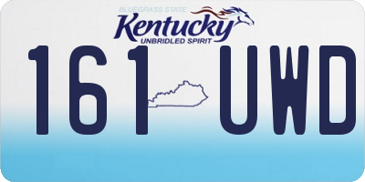 KY license plate 161UWD