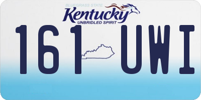 KY license plate 161UWI