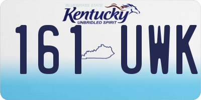 KY license plate 161UWK