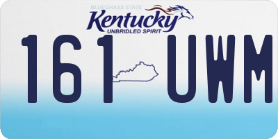 KY license plate 161UWM