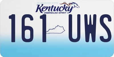 KY license plate 161UWS