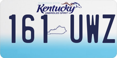 KY license plate 161UWZ