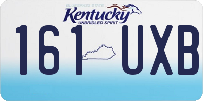 KY license plate 161UXB