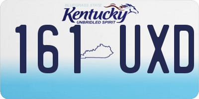 KY license plate 161UXD
