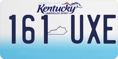 KY license plate 161UXE