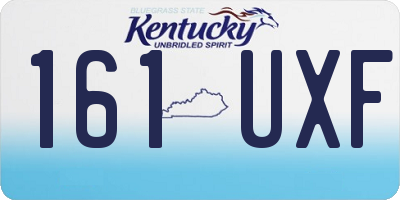 KY license plate 161UXF