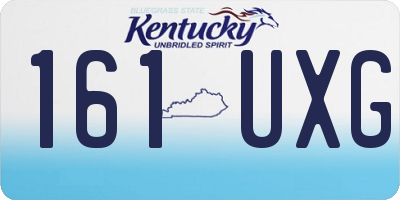 KY license plate 161UXG