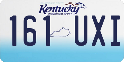KY license plate 161UXI