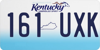 KY license plate 161UXK
