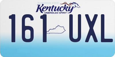 KY license plate 161UXL