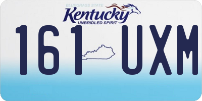 KY license plate 161UXM