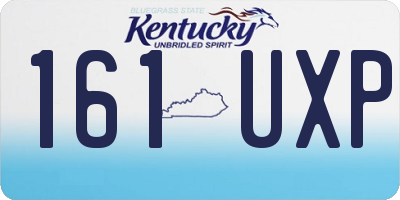KY license plate 161UXP