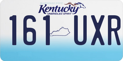 KY license plate 161UXR