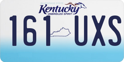 KY license plate 161UXS